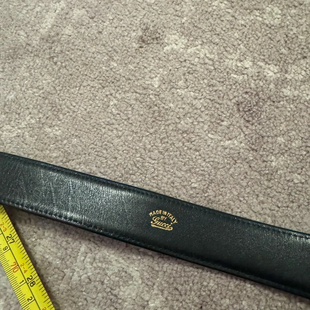 Gucci Vintage RARE Gold Dark Navy Women’s Belt